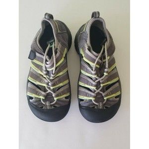 NEW KEEN Newport H2 Boys Waterproof Shoes/Sandals Grey/neon Green/yellow Size 1